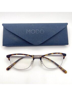 Modo 4061 TORT Eyeglass Frames Semi Half Brown Tortoise Titanium 49-17-140 Japan